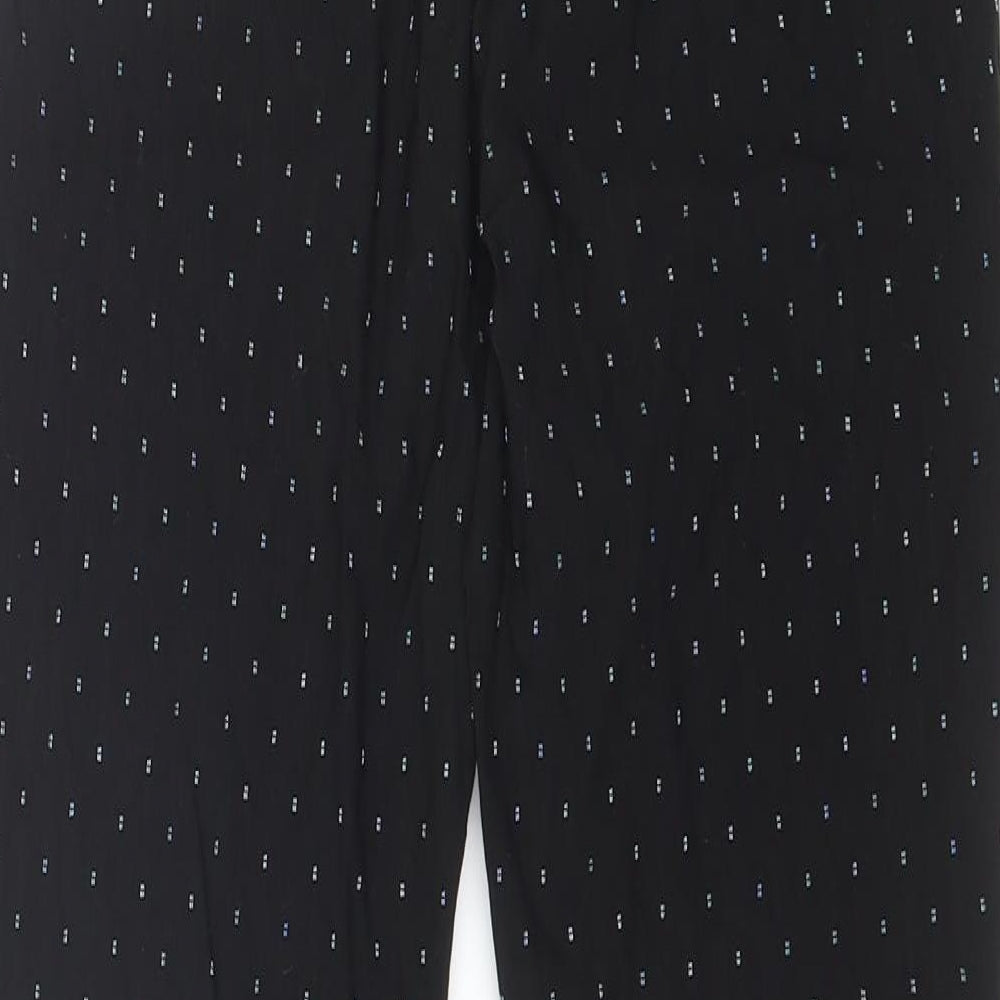 Womens UK Size 8 NEXT Regular Fit Capri Black Trousers