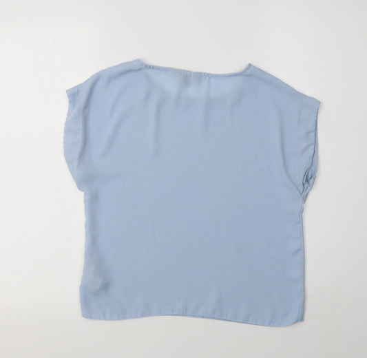 Womens UK Size 6 New Look Blue Basic Blouse