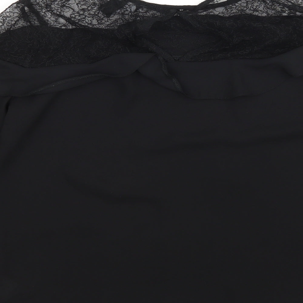 Womens UK Size 8 New Look Black Basic Blouse