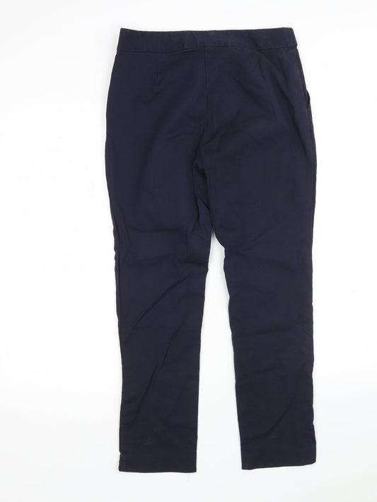 F&F Womens Blue Viscose Trousers Size 8 L27 in Regular