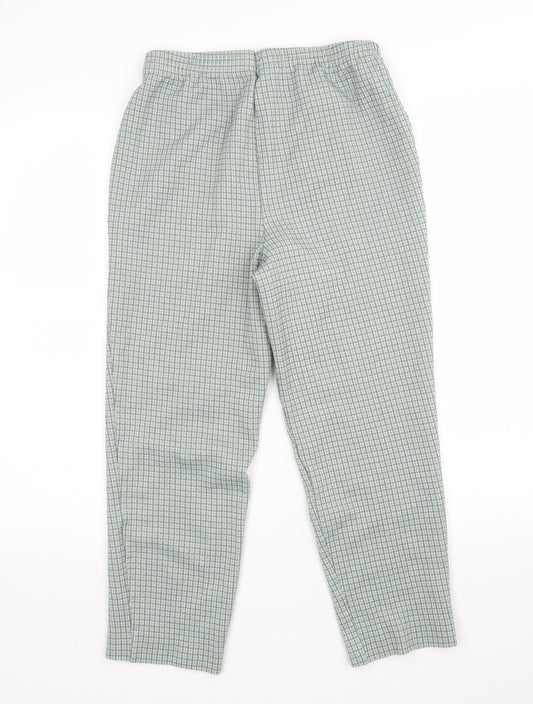 Womens UK Size 12 Preworn Regular Fit Capri Green Trousers