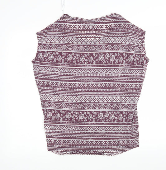 Womens UK Size 6 New Look Multicoloured Basic T-Shirt