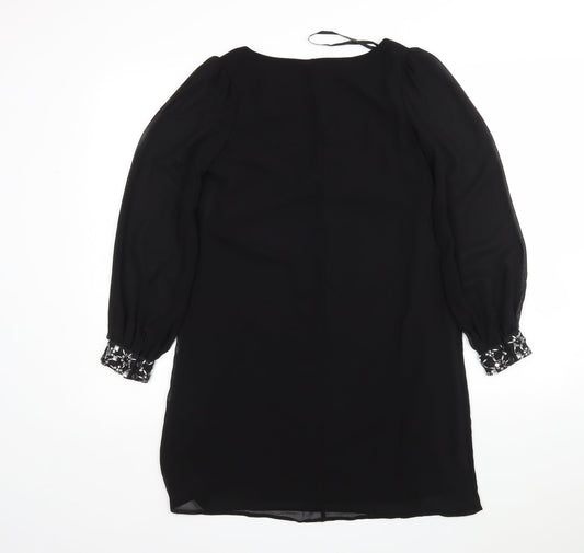 Atmosphere Womens Black Polyester A-Line Size 6 Round Neck