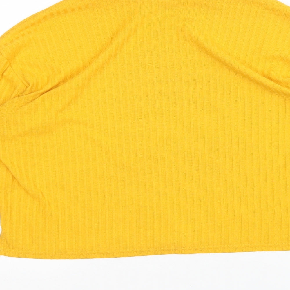 Womens UK Size S H&M Yellow Basic T-Shirt
