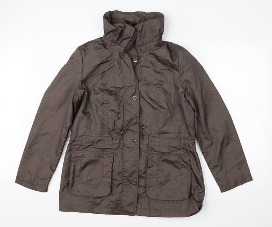 Womens UK Size 16 BM Brown Overcoat