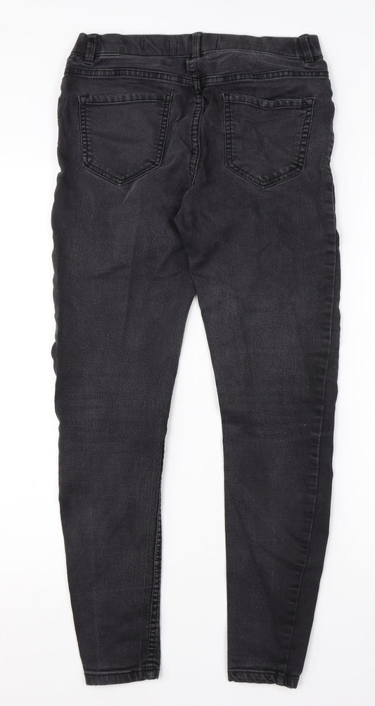 New Look Womens Black Cotton Jegging Jeans Size 10 L24 in Regular