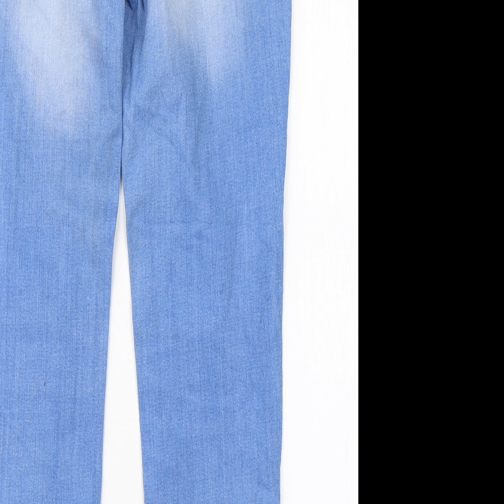 NEXT Womens Blue Cotton Skinny Jeans Size 6 L25 in Regular