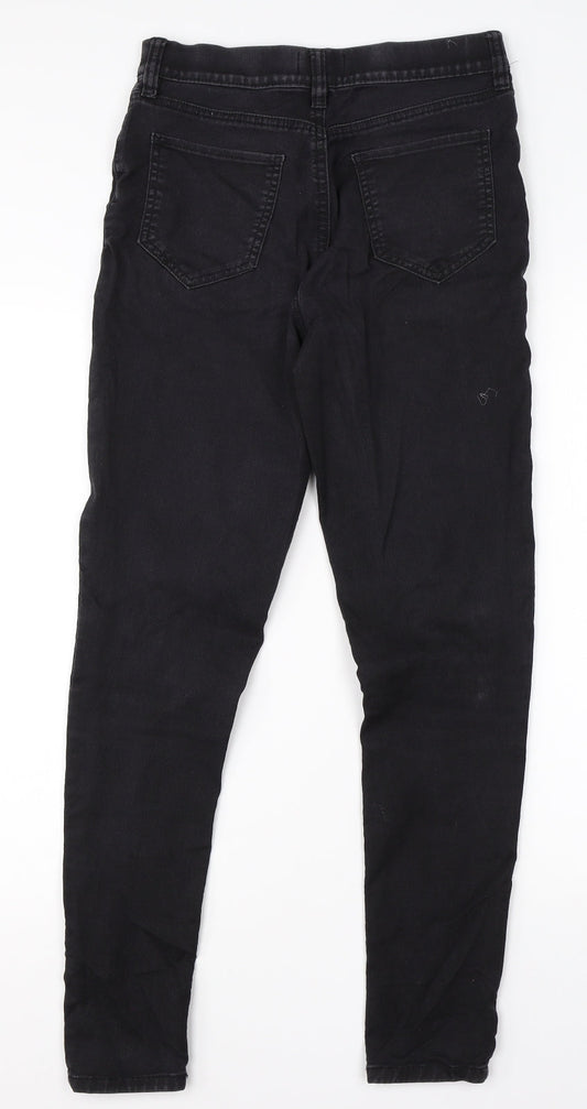 F&F Womens Black Cotton Skinny Jeans Size 10 L28 in Regular