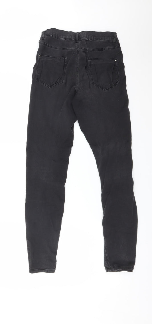Dorothy Perkins Womens Black Cotton Skinny Jeans Size 10 L30 in Regular