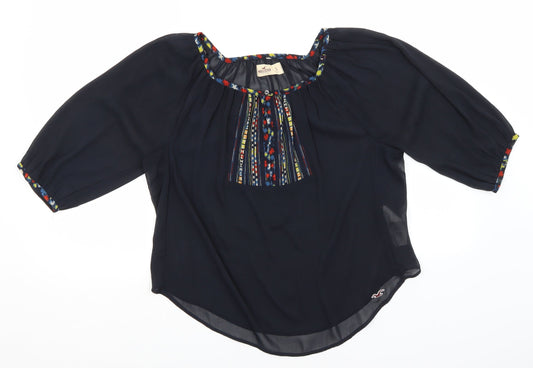 Womens UK Size S Hollister Blue Basic Blouse