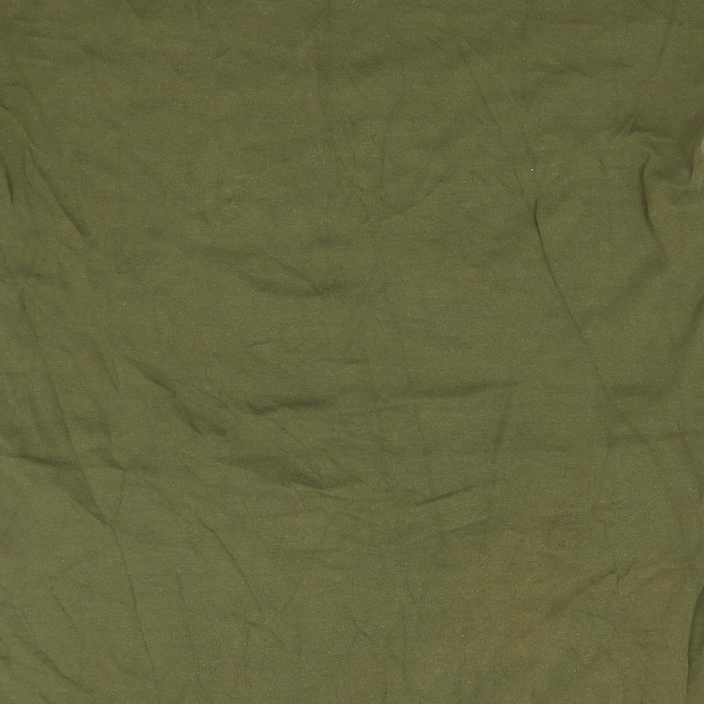 Womens UK Size Preworn Green Basic T-Shirt