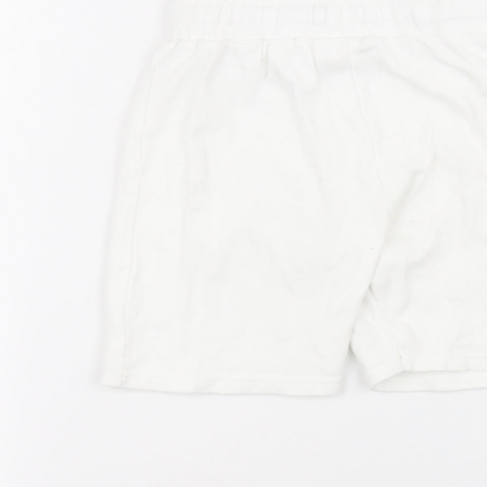Preworn Boys White Cotton Sweat Shorts Size 2-3 Years Regular