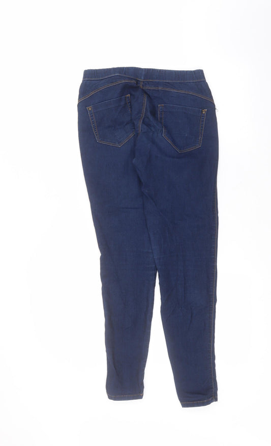 Denim & Co. Womens Blue Cotton Skinny Jeans Size 8 L27 in Regular