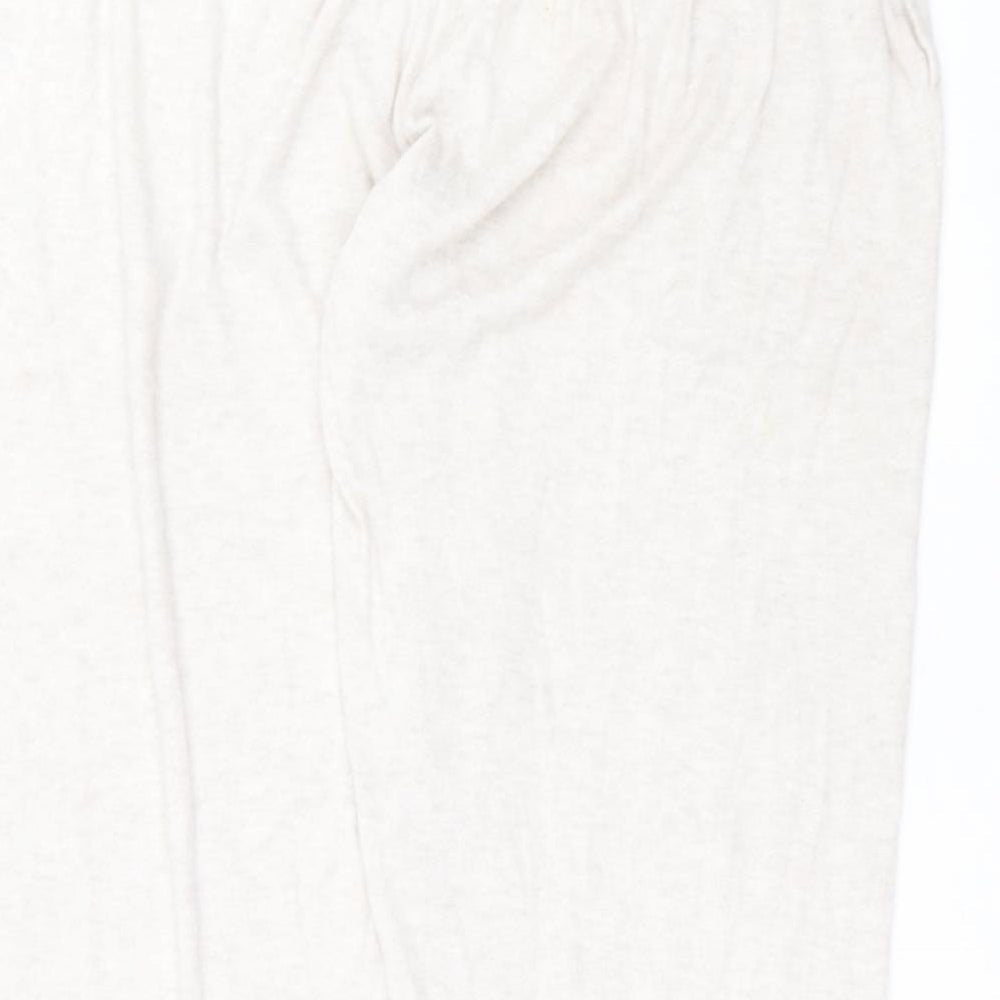 Primark Womens White Viscose Sweatpants Trousers Size L L28 in Regular
