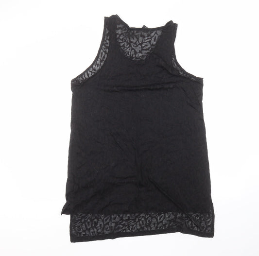 Womens UK Size M H&M Black Basic T-Shirt