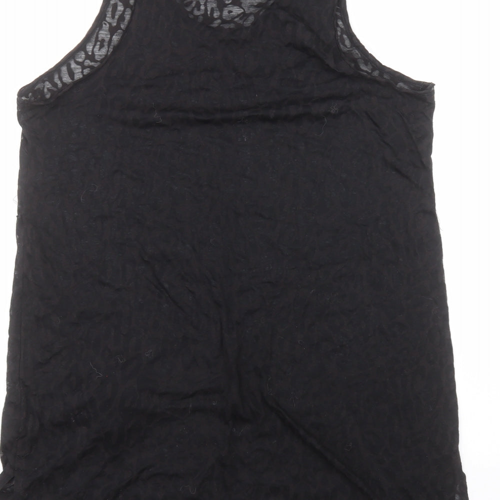 Womens UK Size M H&M Black Basic T-Shirt