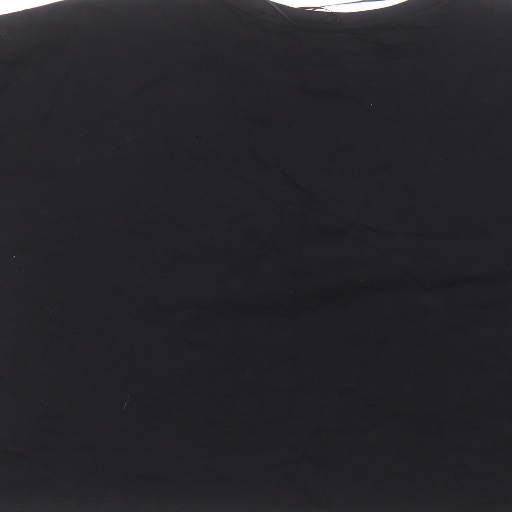 Womens UK Size 22 Peacocks Black Basic T-Shirt