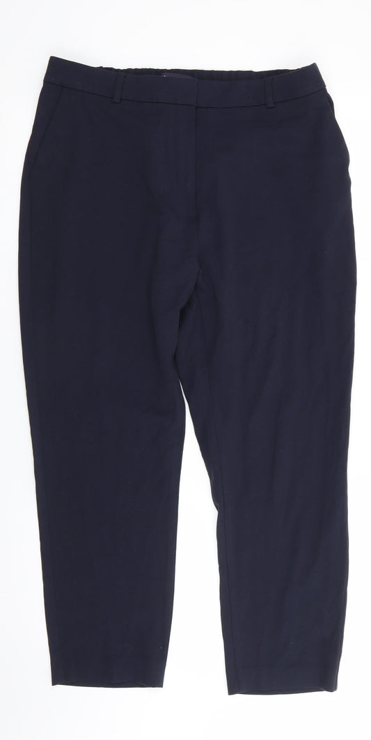 Womens UK Size 16 Marks and Spencer Regular Fit Blue Trousers