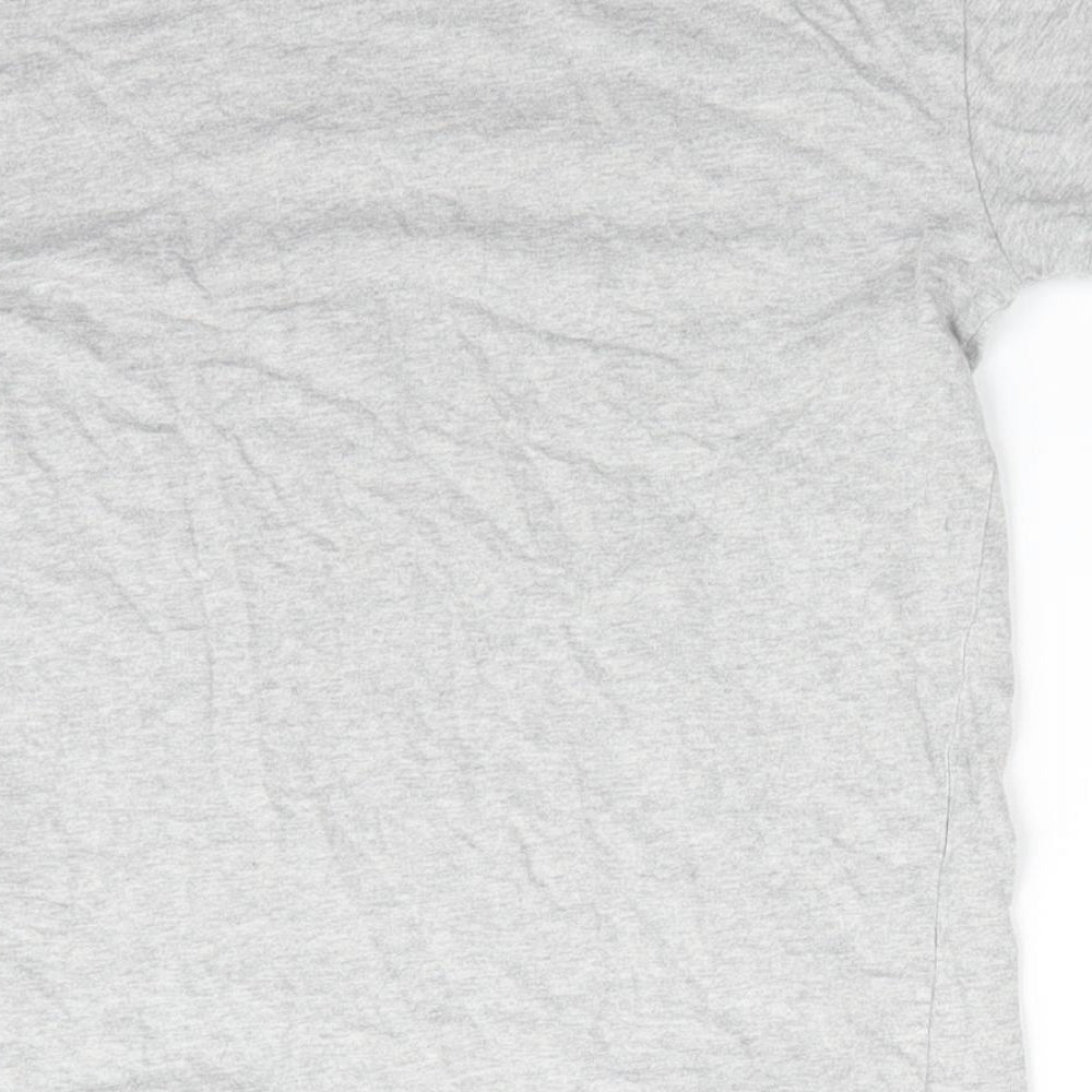 NEXT Girls Grey Cotton Basic T-Shirt Size 10 Years Round Neck - I'd rather be on line