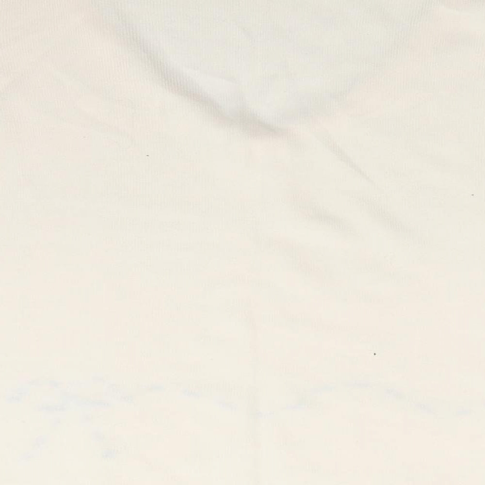 George Womens Ivory V-Neck Pullover Jumper - Ribbon trim