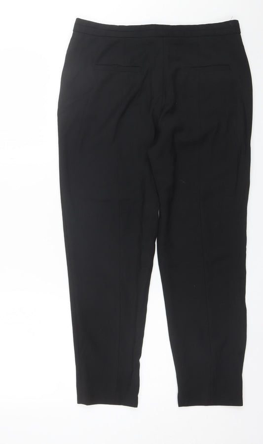 Womens UK Size 12 John Lewis Regular Fit Dress Pants Black Trousers