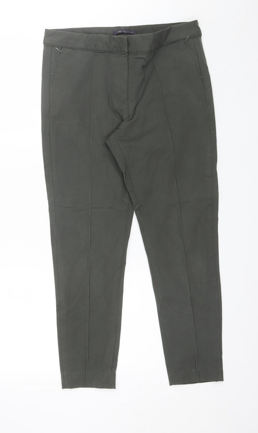 Womens UK Size 30 in Marks and Spencer Regular Fit Green Trousers