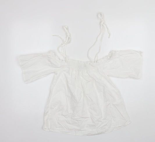 Womens UK Size 8 ASOS White Basic Blouse