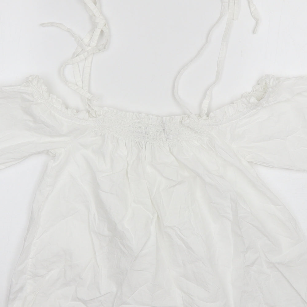 Womens UK Size 8 ASOS White Basic Blouse