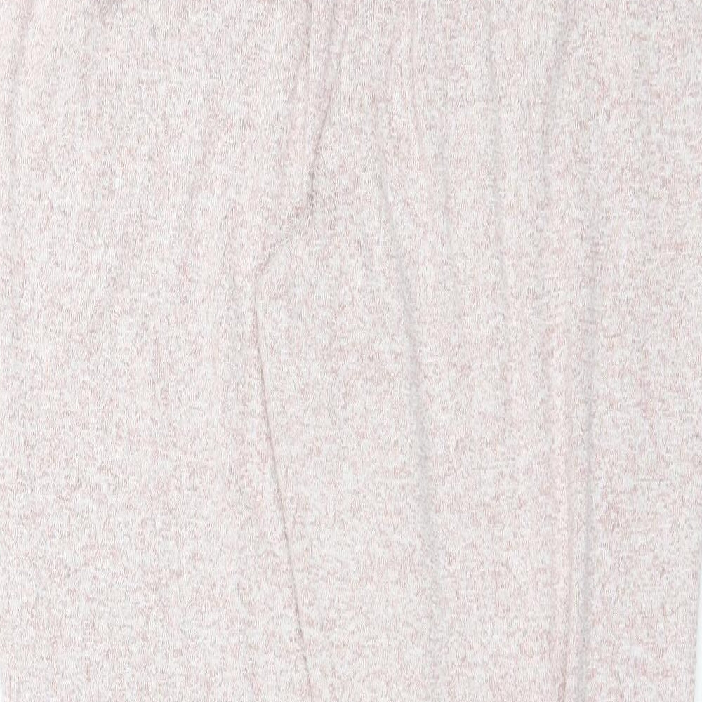 Brand and care label for Tu women’s pink polyester snow pants trousers, size UK 16, 26-inch leg regular