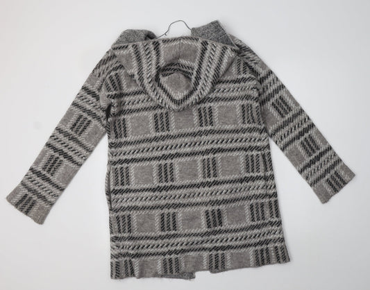 Primark Womens Grey Geometric Jacket Coatigan Size XS