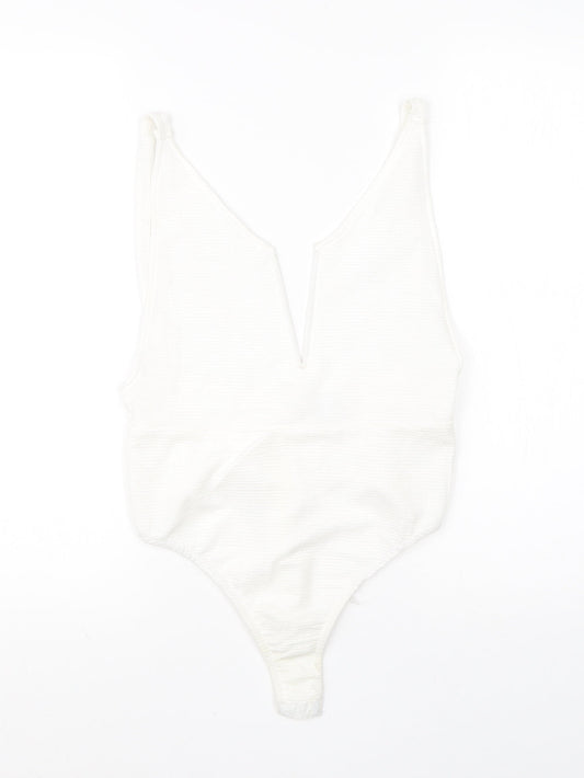 Womens UK Size 10 In the Style One-Piece White Romper