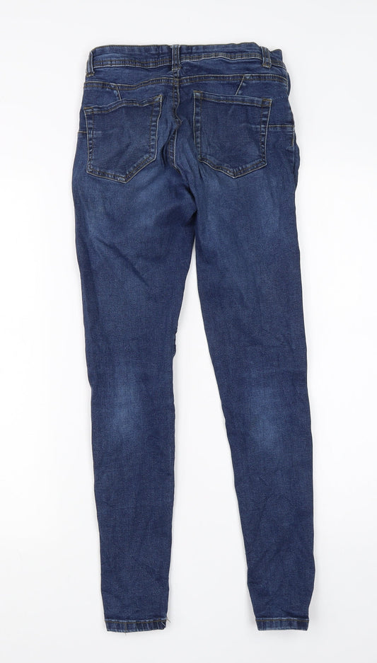 Denim Co Womens Blue Cotton Skinny Jeans Size 8 L26 in Regular
