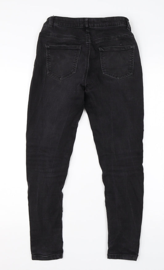 Golddigga Womens Black  Cotton Skinny Jeans Size 10 L24 in Regular