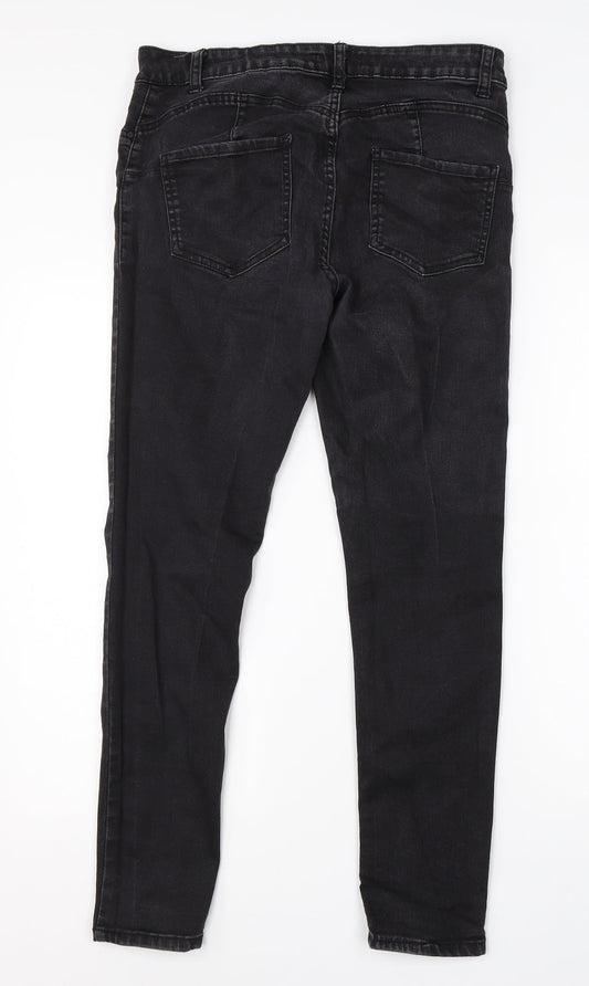 Denim Co Womens Black Cotton Skinny Jeans Size 16 L26 in Regular