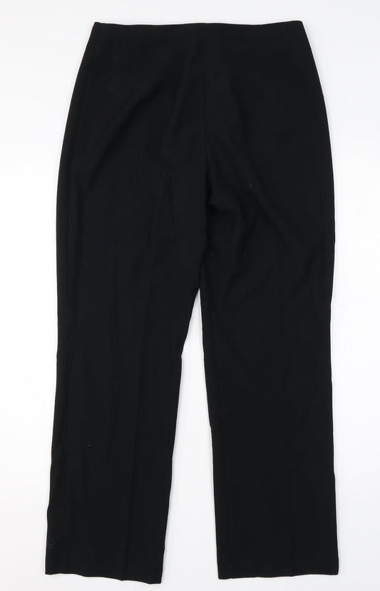 Womens UK Size 12 M&S Regular Fit Dress Pants Black Trousers