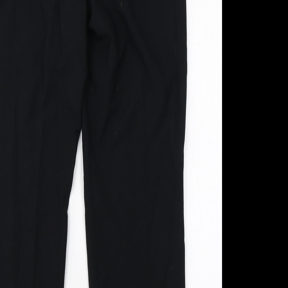 Womens UK Size 12 M&S Regular Fit Dress Pants Black Trousers
