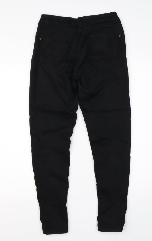 New Look Womens Black Cotton Skinny Jeans Size 10 L25 in Regular