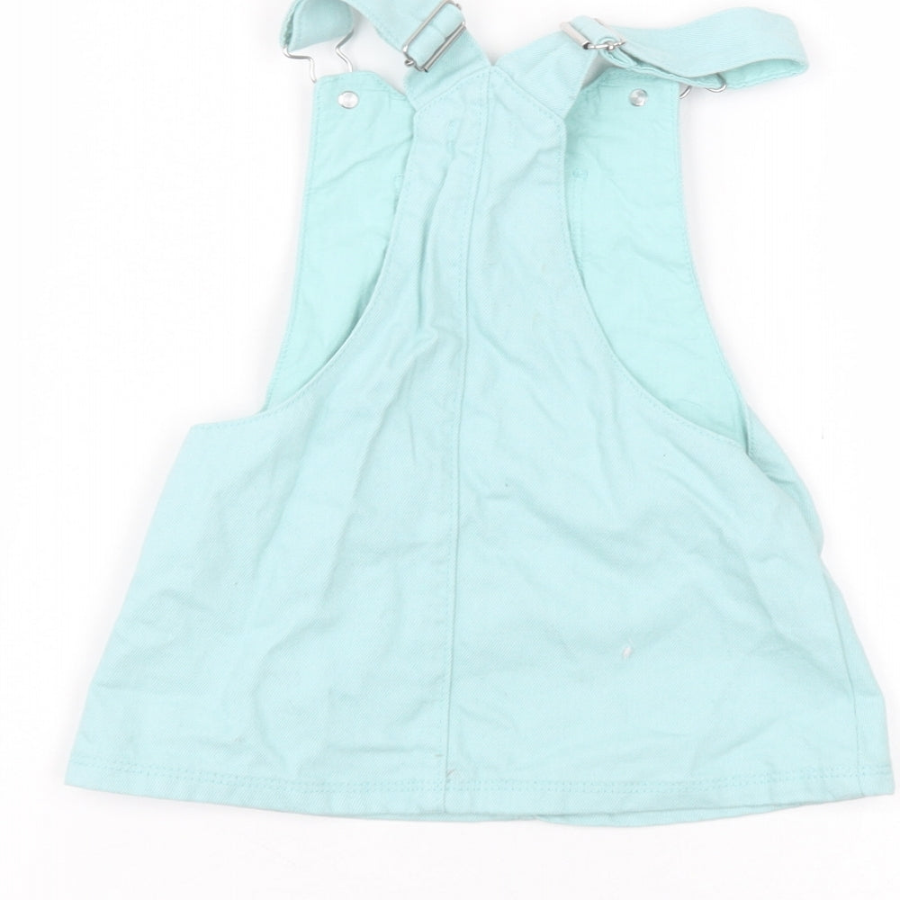 F&F Baby Blue Cotton A-Line Size 12-18 Months Square Neck
