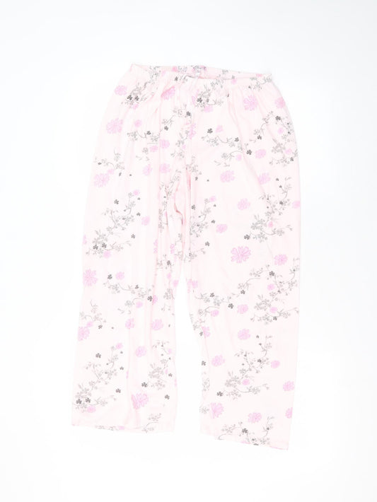 Womens UK Size 12 BM Regular Fit Pink Trousers
