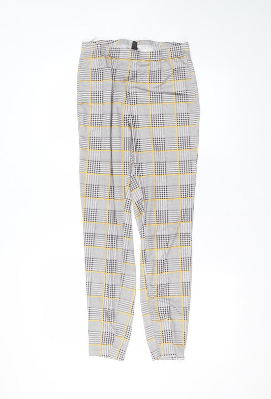 Womens UK Size M SheIn Regular Fit White Trousers