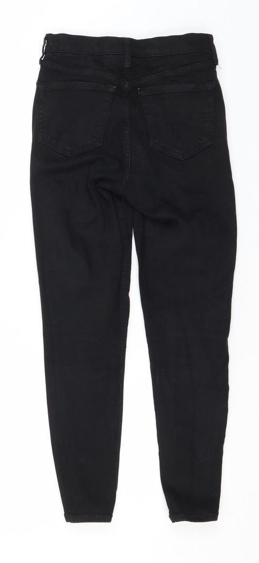Topshop Womens Black Cotton Skinny Jeans Size 26 in L26 in Regular