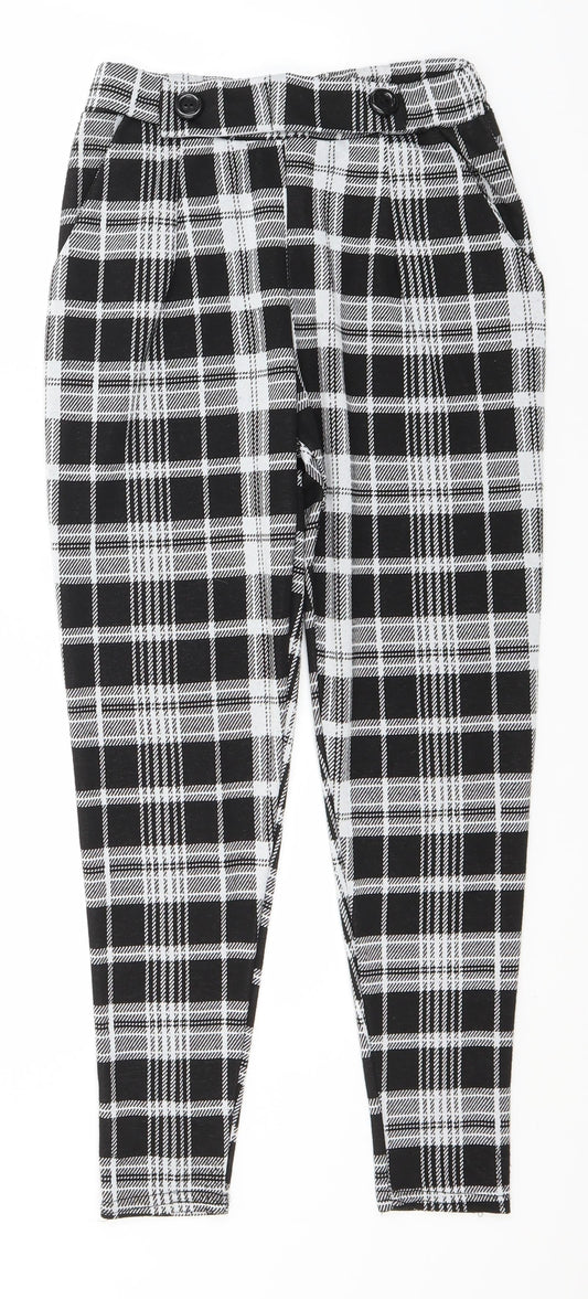 Womens UK Size 8 Quiz Regular Fit Black Trousers