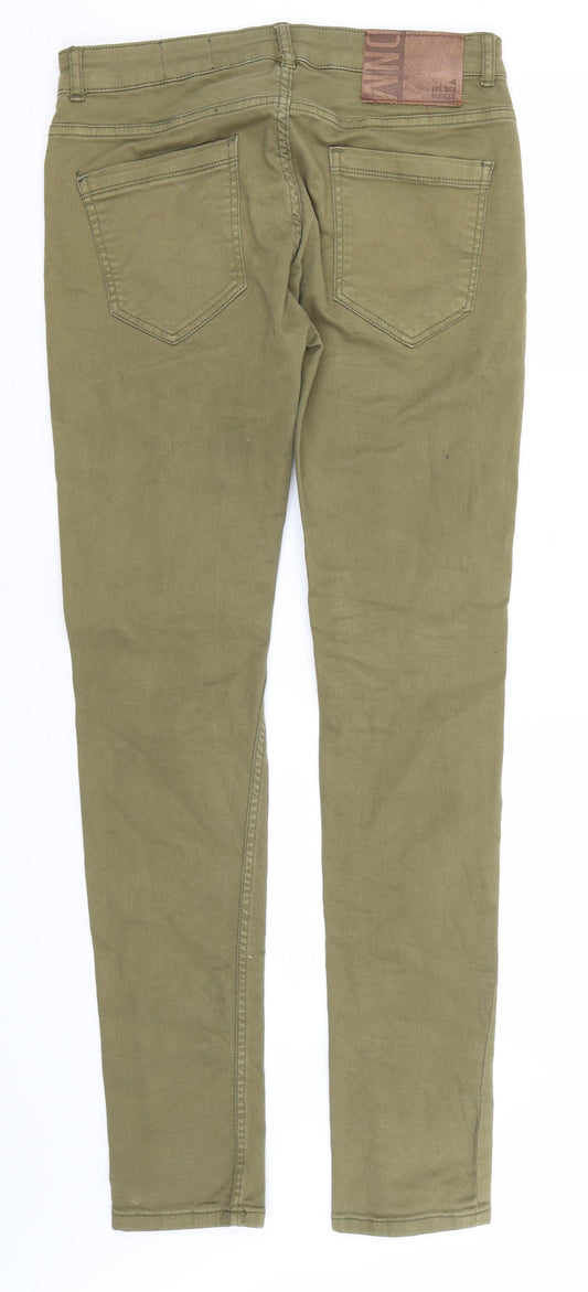Mens UK Size 30 in Denim & Co. Regular Fit Skinny Green Jeans