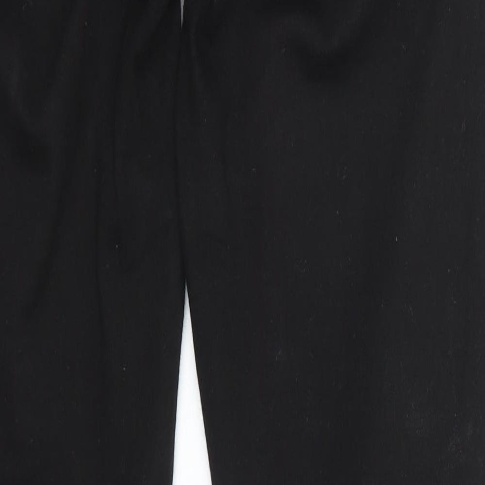 Brand and care label for Denim & Co. women’s black cotton skinny jeans, size UK 30, in, 30-inch leg regular