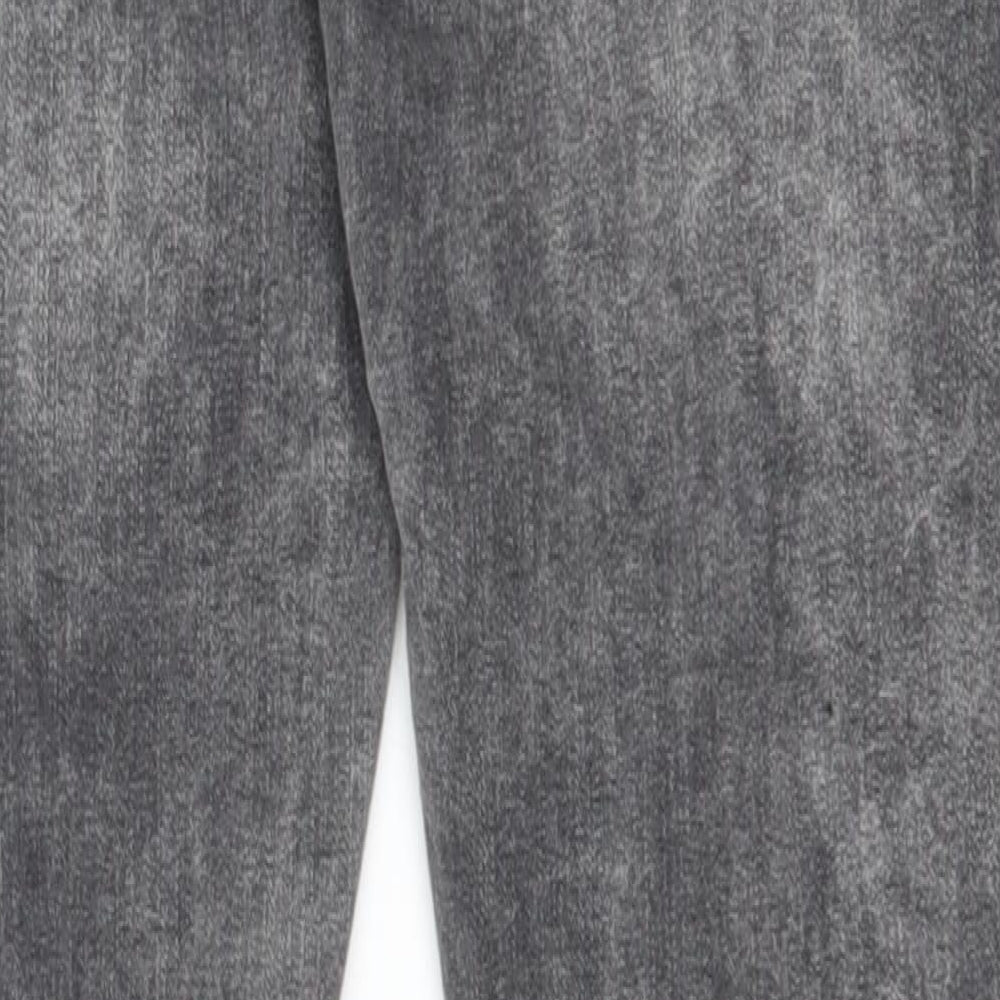 Brand and care label for Denim & Co. women’s grey cotton skinny jeans, size UK 30, in, 30-inch leg regular