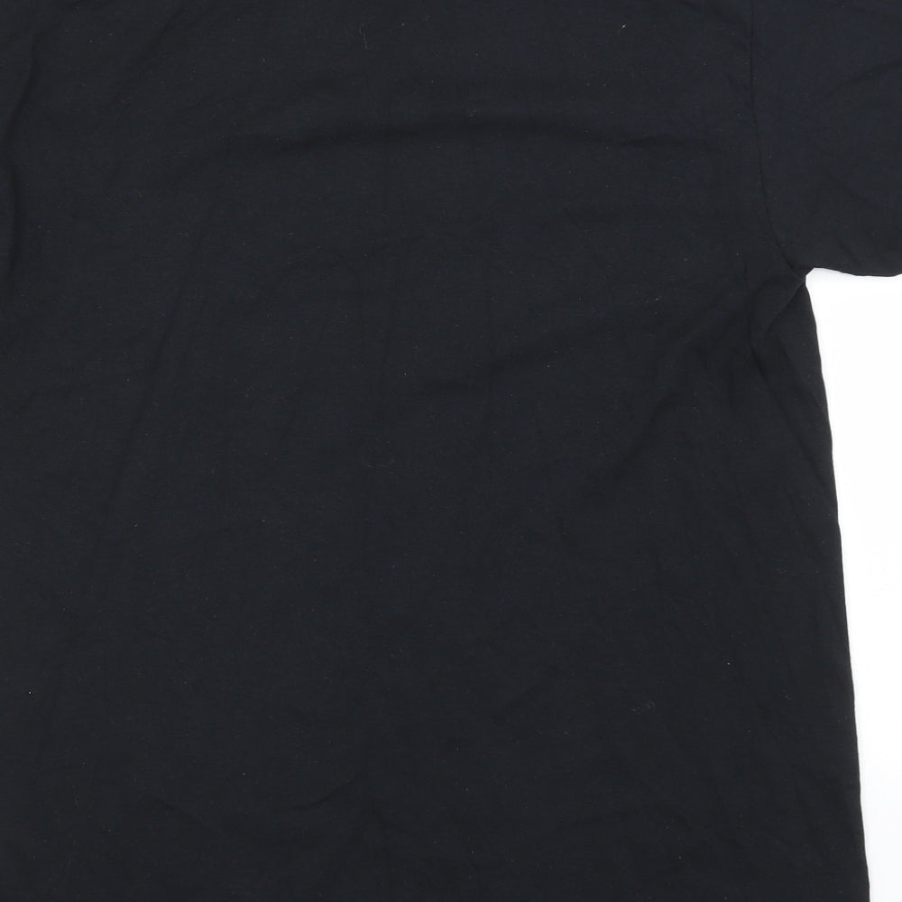 Mens UK Size M Gildan Black T-Shirt