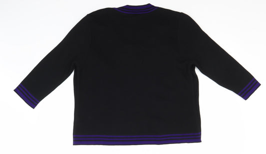 Womens UK Size 16 Per Una Black Pullover Jumper