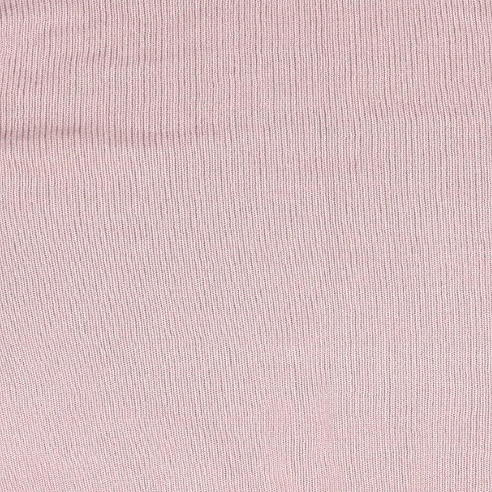 Brand and care label for Damart women’s grey high neck acrylic jumper, size UK 14