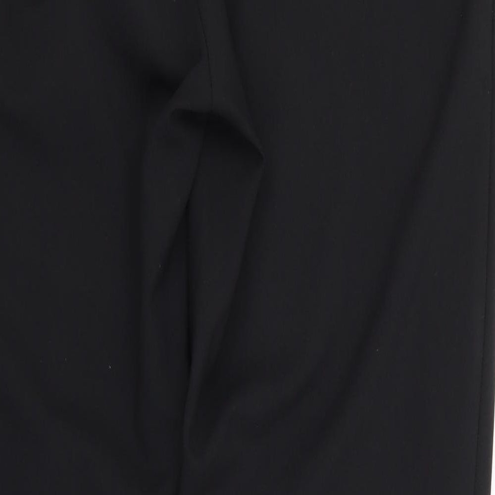 George Womens Black Polyester Trousers Size 14 L30 in Regular
