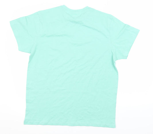 Primark Mens Green  Cotton  T-Shirt Size L Round Neck